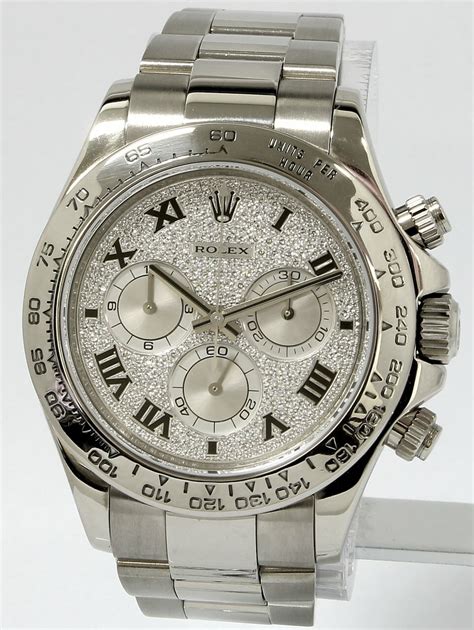 rolex daytona 18k white gold.